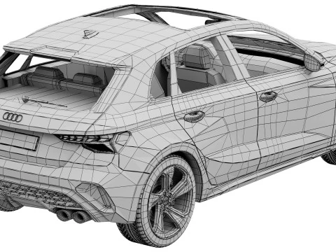 Audi S3 Sportback 2025 3D Model