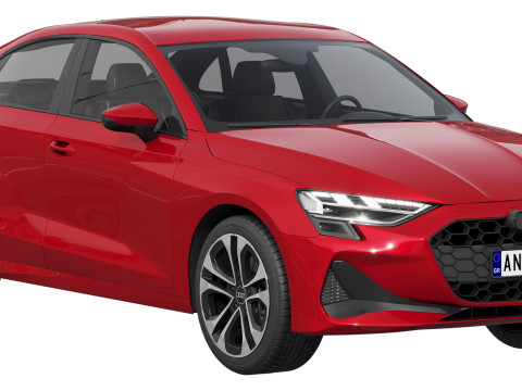 Audi A3 Sedan 2025 3D Model