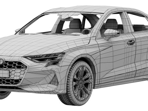 Audi A3 Sedan 2025 3D Model