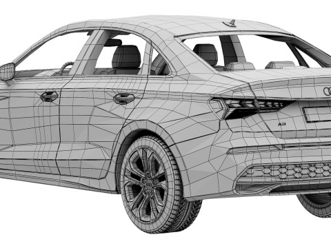 Audi A3 Sedan 2025 3D Model