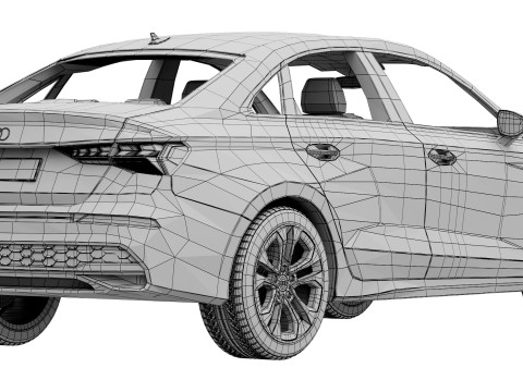 Audi A3 Sedan 2025 3D Model