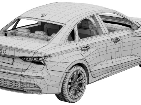 Audi A3 Sedan 2025 3D Model