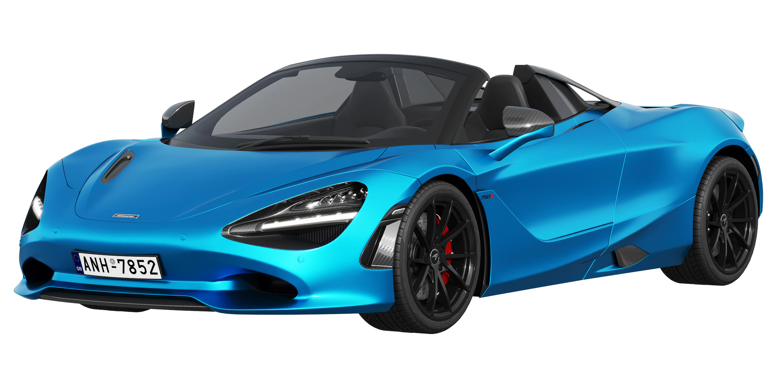 McLaren 750S Spider 3D Model .c4d .max .obj .3ds .fbx .stl .blend 
