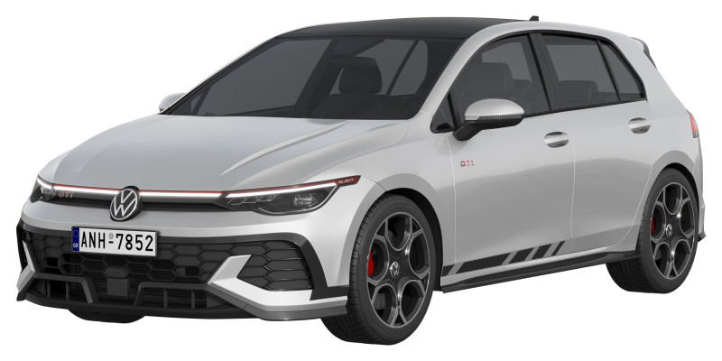 Volkswagen Golf GTI Clubsport 2025 3D Model .c4d .max .obj .3ds .fbx .stl .blend 