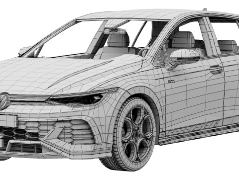 Volkswagen Golf GTI Clubsport 2025 3D Model