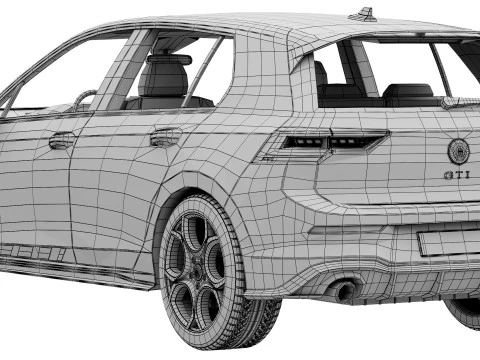 Volkswagen Golf GTI Clubsport 2025 3D Model