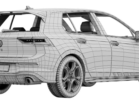 Volkswagen Golf GTI Clubsport 2025 3D Model
