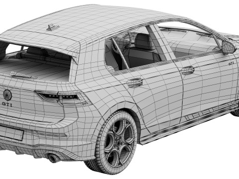 Volkswagen Golf GTI Clubsport 2025 3D Model