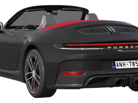 Porsche 911 Carrera GTS Cabriolet 2025 Modelo 3D