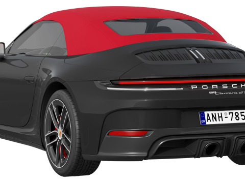 Porsche 911 Carrera GTS Cabriolet 2025 Modelo 3D