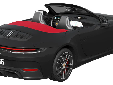 Porsche 911 Carrera GTS Cabriolet 2025 3D Model