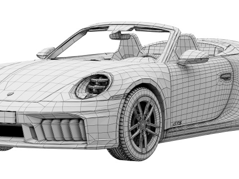 Porsche 911 Carrera GTS Cabriolet 2025 Modelo 3D