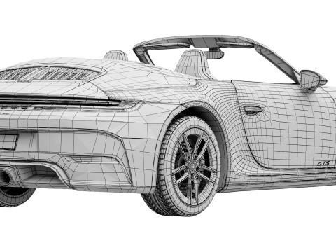 Porsche 911 Carrera GTS Cabriolet 2025 Modelo 3D