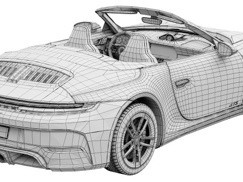 Porsche 911 Carrera GTS Cabriolet 2025 Modelo 3D