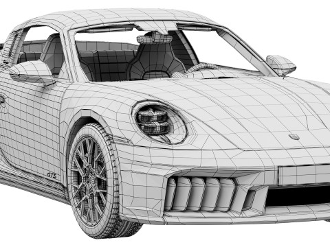 Porsche 911 Targa 4 GTS 2025 Modello 3D