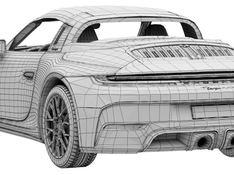 Porsche 911 Targa 4 GTS 2025 Modello 3D