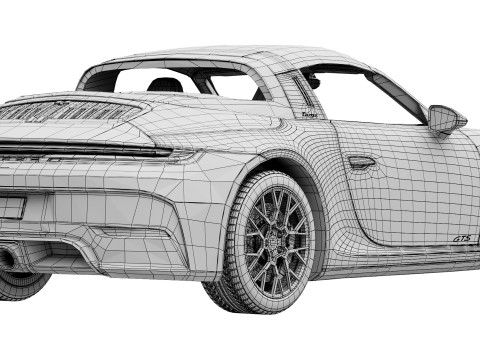 Porsche 911 Targa 4 GTS 2025 Modello 3D