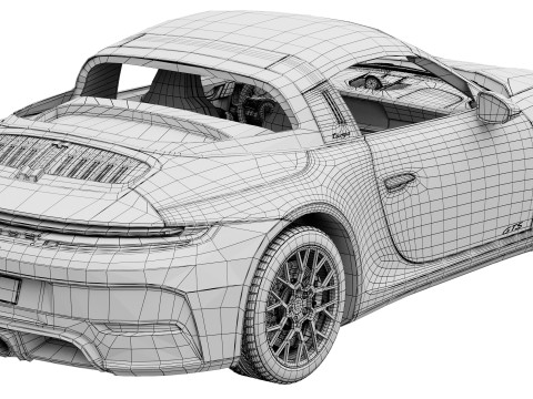 Porsche 911 Targa 4 GTS 2025 Modello 3D