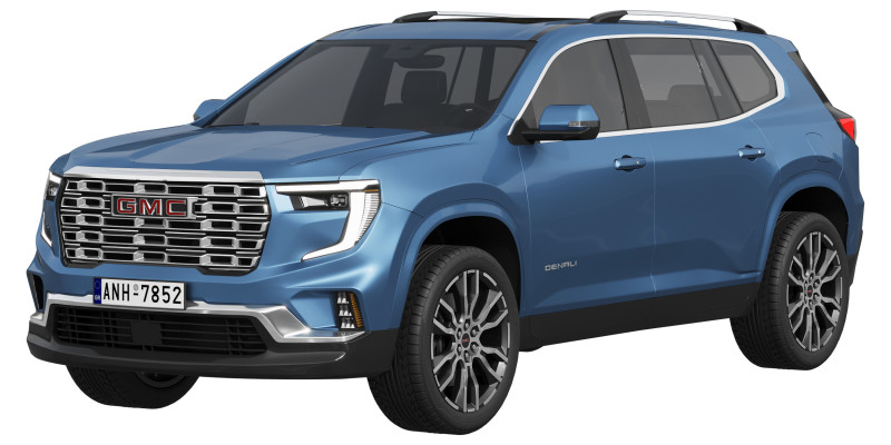 GMC Acadia Denali 2024 3D Model .c4d .max .obj .3ds .fbx .stl .blend 