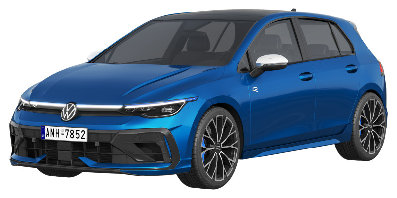 Volkswagen Golf R 2025 3D Model .c4d .max .obj .3ds .fbx .stl .blend 