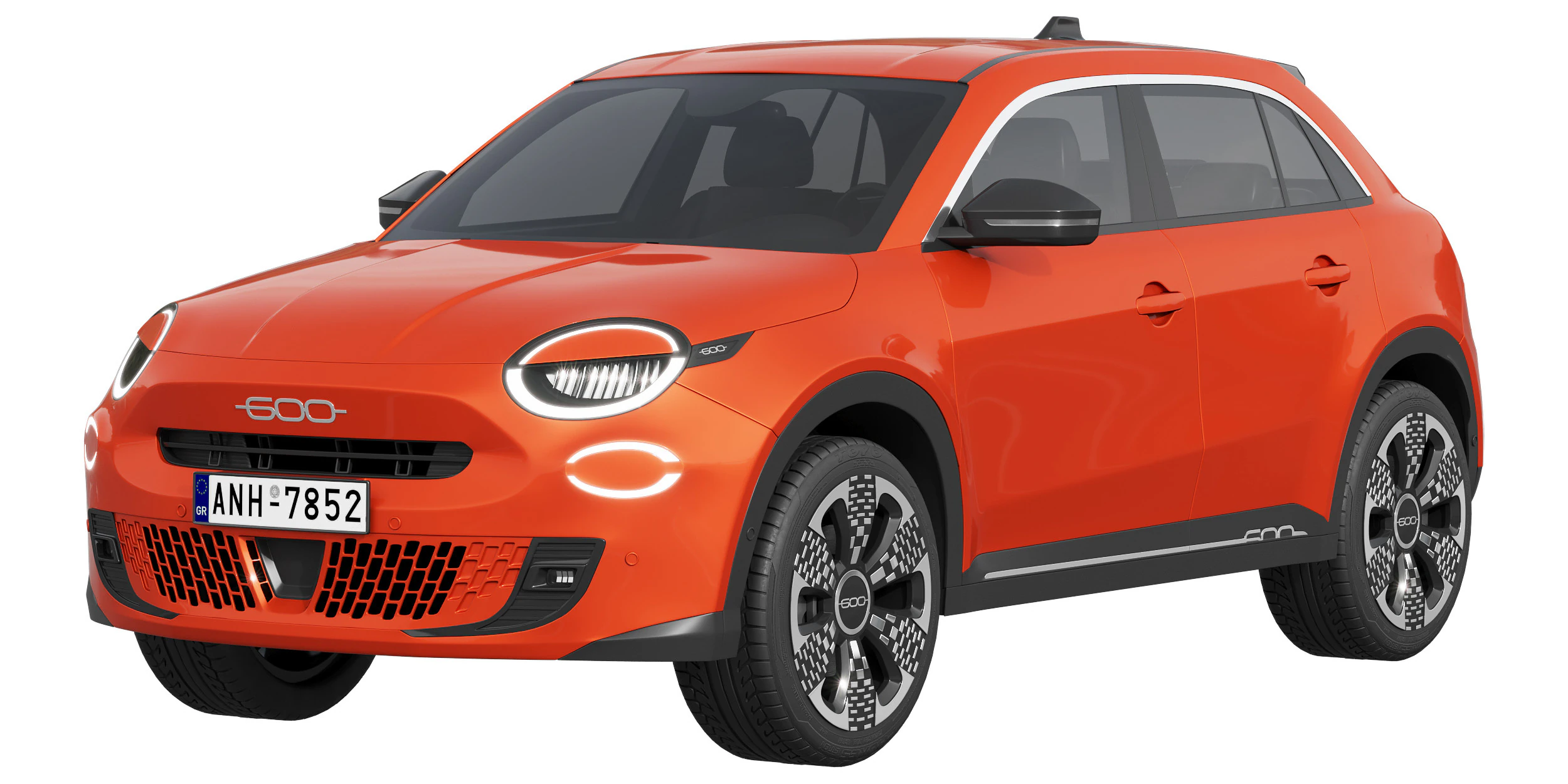 Fiat 600e 3D Model .c4d .max .obj .3ds .fbx .stl .blend 