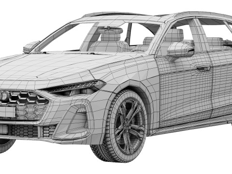 Audi A5 Avant 2025 3D Model