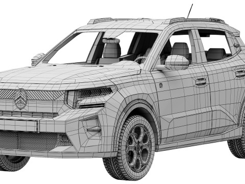 Citroen e-C3 2024 3Dモデル