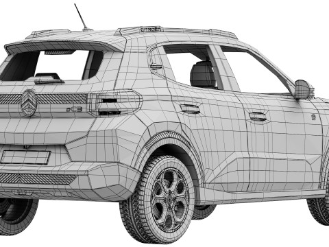 Citroen e-C3 2024 3Dモデル