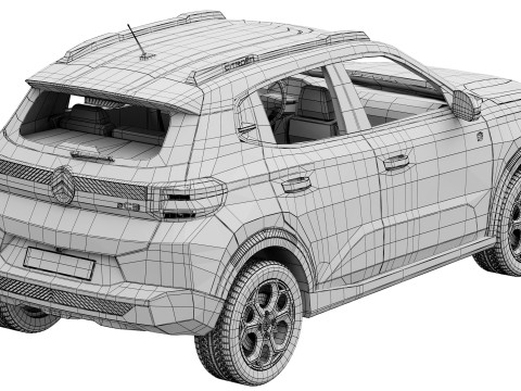 Citroen e-C3 2024 3Dモデル