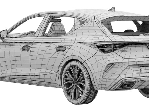 Cupra Leon 2025 3D मॉडल