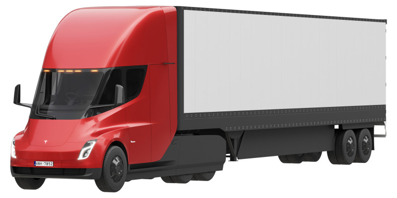 Tesla Semi 3D मॉडल .c4d .max .obj .3ds .fbx .stl .blend 