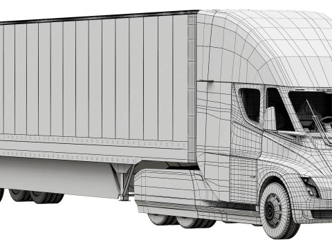 Tesla Semi 3D Модель