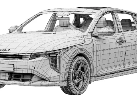 Kia K4 2025 3D Model