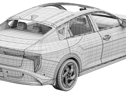 Kia K4 2025 3D Model