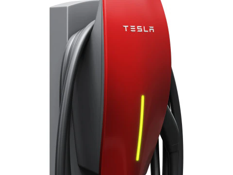 Connettore da muro TESLA Modello 3D