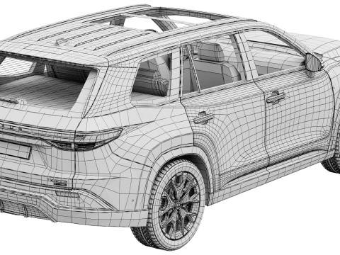 Lexus TX 500h 2024 3D Model