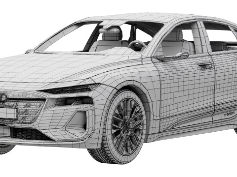 Audi A6 Sportback e-tron 2025 3D Model
