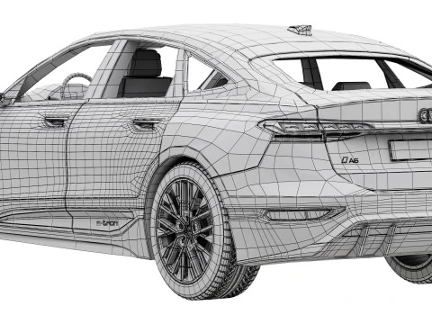 Audi A6 Sportback e-tron 2025 3D Model