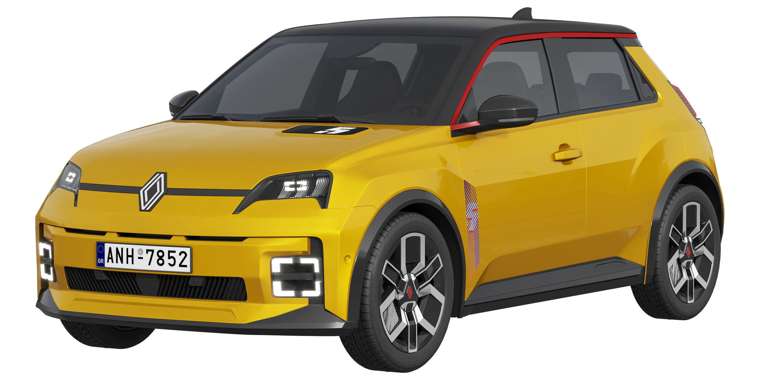 Renault 5 E-Teknoloji 3D Model .c4d .max .obj .3ds .fbx .stl .blend 