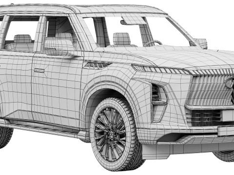 Infiniti QX80 2025 3D 모델