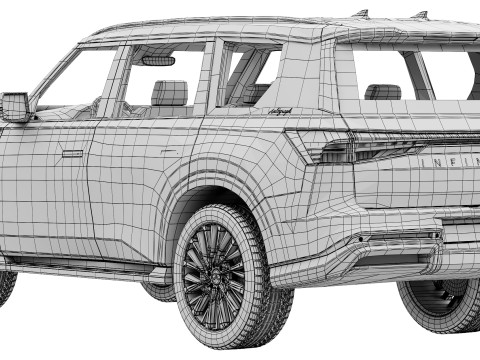 Infiniti QX80 2025 3D 모델