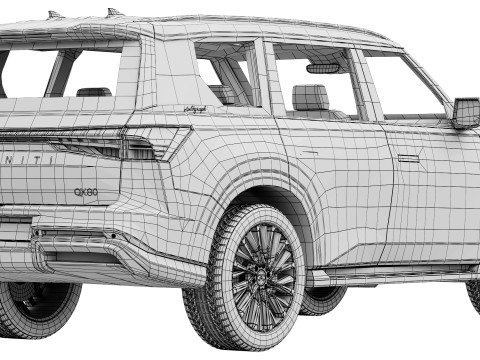 Infiniti QX80 2025 3D 모델
