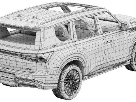 Infiniti QX80 2025 3D 모델