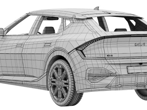 Kia EV6 GT-Line 2025 3D 모델