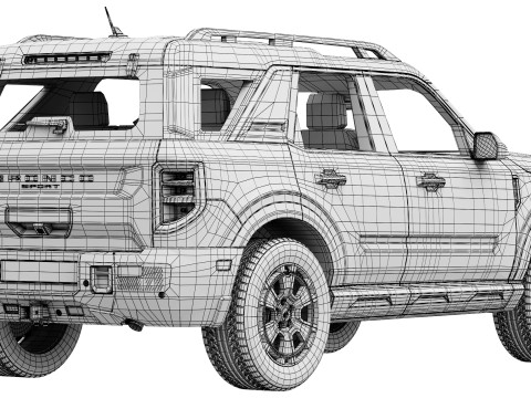Ford-Bronco Sport 2025 Modello 3D