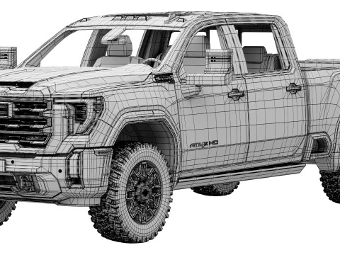 GMC Sierra HD AT4X 2025 Model 3D