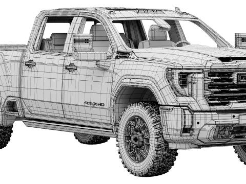 GMC Sierra HD AT4X 2025 Model 3D