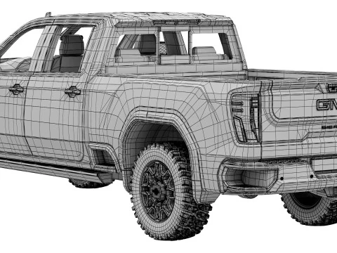GMC Sierra HD AT4X 2025 Model 3D