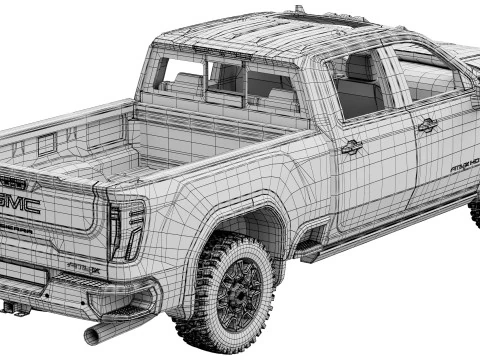 GMC Sierra HD AT4X 2025 Model 3D