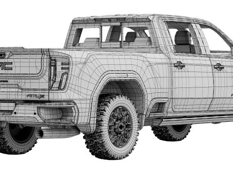 GMC Sierra HD AT4X 2025 Model 3D